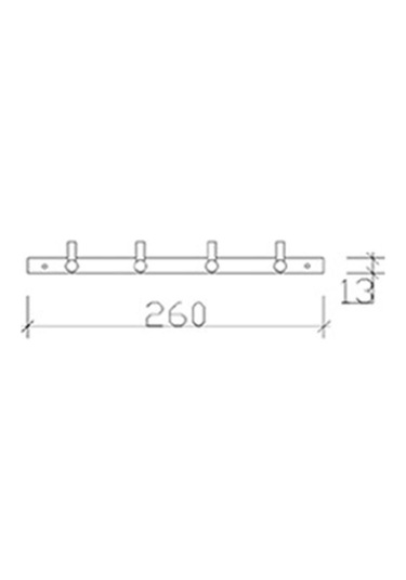 Tema Prima Banyo Askısı 4 lü Askılık Bornozluk Mat Siyah Paslanma Siyah