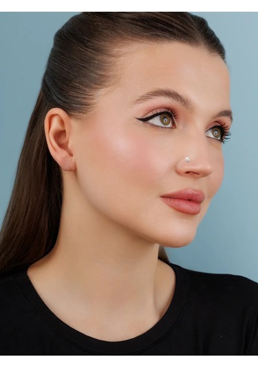 Veronika Şık Burun Piercingi, 925 Ayar Gümüş, Elmas Simli Burun Piercingi 320239393 Gri