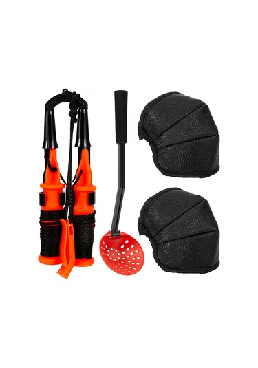 Teltree Buz Balıkçılığı Knee Pad Ve Buz Çekiç Kombinasyonu - Acil Durumda Kurtarma Ve Diz Koruma Seti