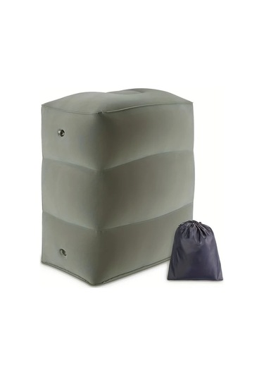 Elmpaly Ayarlanabilir Yükseklikli Şişme Ayaklık Gri - Seyahat Ve Ofis İçin Taşınabilir Ergonomik Destek