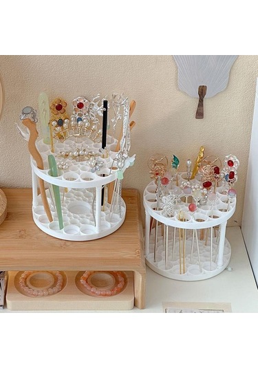 45 Gözlü Toka Saklama Kutusu Çok Fonksiyonlu Büyük Kapasiteli Makyaj Fırçası Saklama Kutusu Masa Düzenleyici Takı Sergileme Standı Diğer