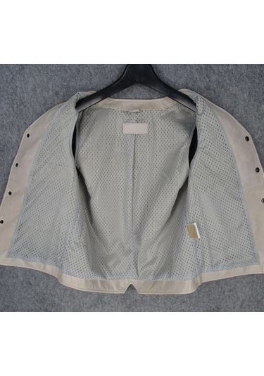 Vashion Hakiki Deri Gri Yelek