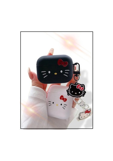 Case House Airpods Uyumlu Pro 2 İçin Hello Kitty Kılıfı 305187701 Siyah