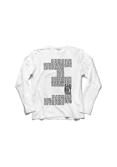 Metallıca Sad But True Depresyon Şiiri Logo Uzun Kollu Tişört (518431019)