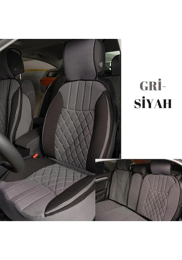 Nissan Nx Coupe Oto Koltuk Minderi Ön Arka 5'li Takım Gri Siyah Scr