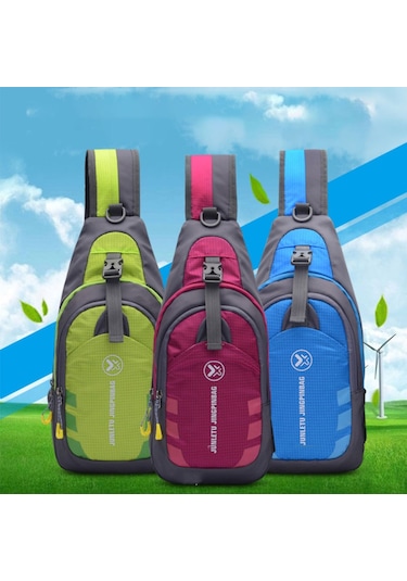 Geeksen Açık Hava Eğlence Sporları Erkek Göğüs Çantası Çok İşlevli Tek Omuzlu Postacı Çantası Seyahat Su Geçirmez Naylon Göğüs Çantası Bel Çantası Siyah