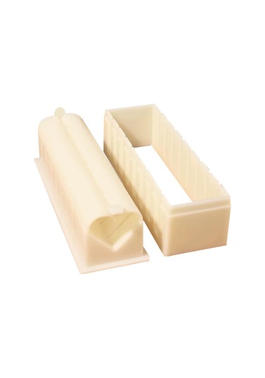 Youmex 3'lü Beyaz Küçük Kare Sushi Kalıbı Seti - Evde Profesyonel Sushi Şekilleri İçin Dayanıklı Plastik Aletler Beyaz