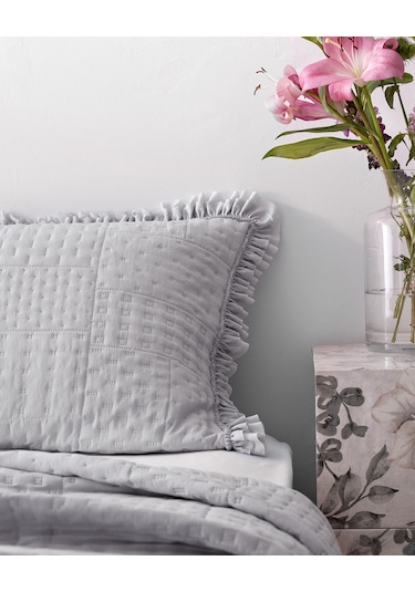 Madame Coco Medus Çift Kişilik Yatak Örtüsü - Gri Gri