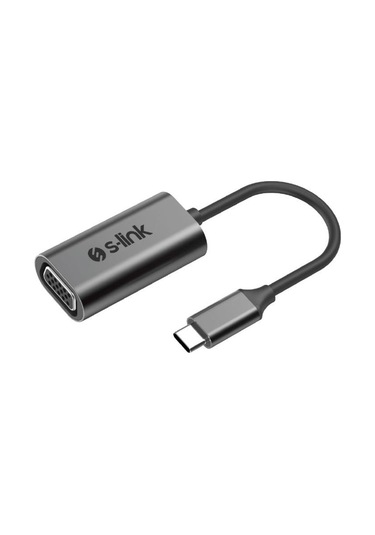S-Link Swapp Sw-U514 Gri Metal Type-C To Vga Adaptör