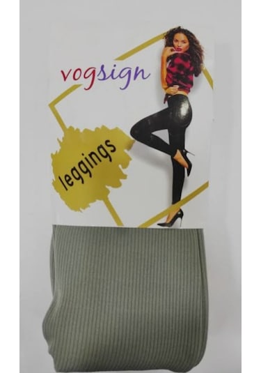 Vogsign 395 Şardonlu Fitilli Tayt Çağla Yeşili