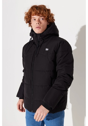 Lee Kapüşonlu Regular Fit Siyah Erkek Mont L88Bny01 Siyah