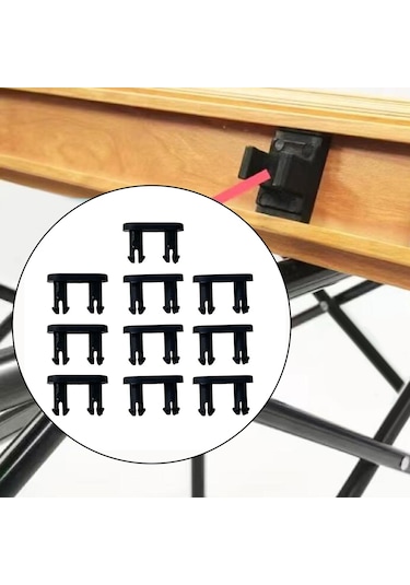 Dolıty 10 Adet Kamp Masası Tokaları Masa Konnektörleri Siyah Çok Renkli