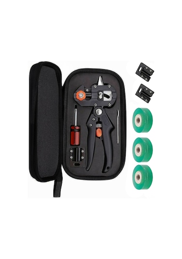 Hangfox Ağaç Ve Çiçek Aşısı Araç Seti - 9 Parça: Budama Ve Kesme Fonksiyonu, 3 Yeşil Filmi, Yüksek Kalite Karbon Çelik Bıçaklar