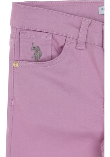 U.s. Polo Assn. Kız Çocuk Pembe Pantolon Kanvas-chino 50309130-vr041 Pembe
