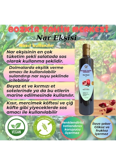 Bozkır Tahin Merkezi Saf Doğal Nar Ekşisi 700 G