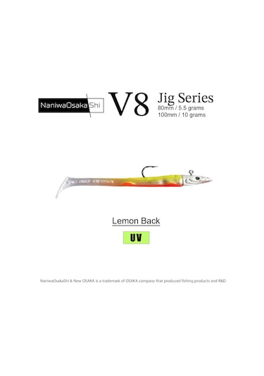Nanıwaosakashı Serıes V8 Jıg 5,5gr Lemon Back