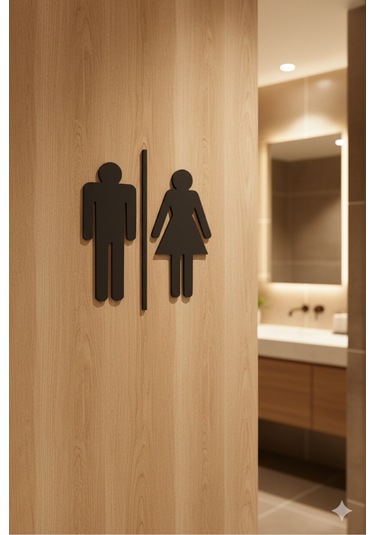 Wc Tabelası, Tuvalet Levhası, Kadın Erkek Tabela, Yönlendirme Levhaları 54