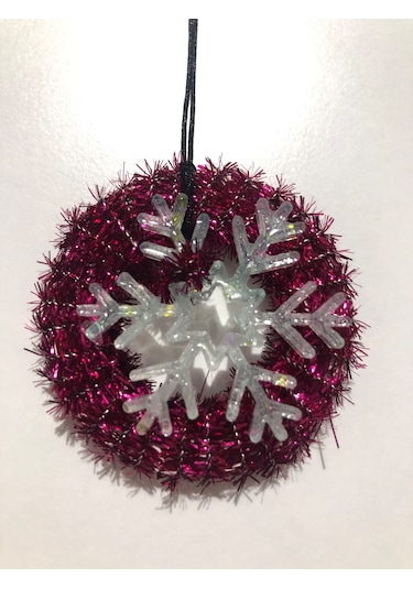 Kar Motifli Yılbaşı Çam Ağacı Süsü