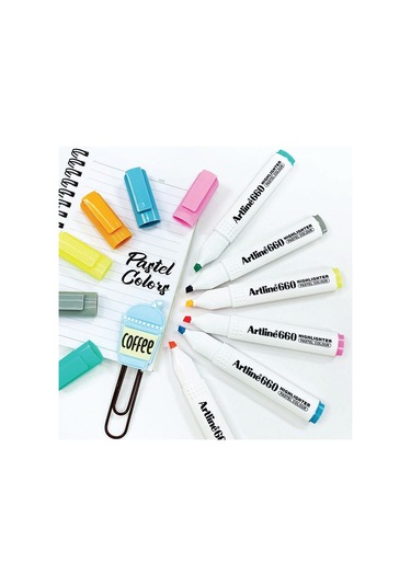 Artline 660 Fosforlu Kalem 6 Pastel Renk Set