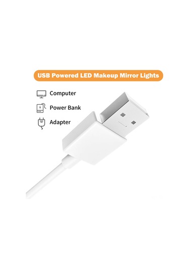 Konesam 6 Adet Dokunmatik Ayna Işığı - 3 Renk Ayarı Doğal Beyaz, Saf Beyaz, Sıcak Beyaz - Usb Güzellik Işığı - Makyaj Ve Banyo Kullanıma Uygun