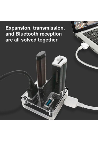 Usb3.0 4'ü 1 Arada Masaüstü Şeffaf Hub Diğer