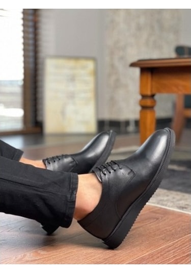 Muggo Marcel Garantili Erkek Günlük Hakiki Deri Casual Ayakkabı Siyah