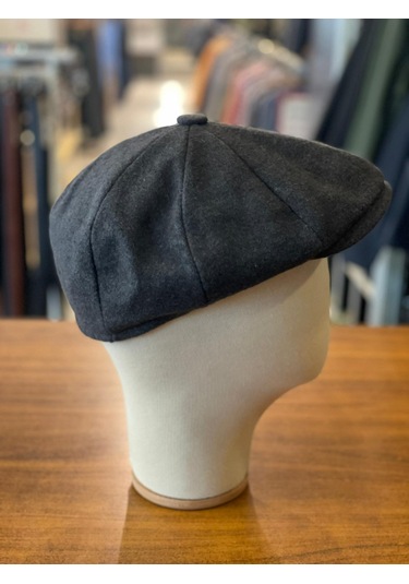 Hamze Peaky Blinders Tarz İngiliz Model Kaşe Kumaş Kasket Şapka Füme