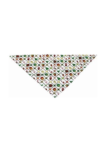 Kedi Köpek Yılbaşı Temalı Bandana S 28x28x40 CM Çok Renkli