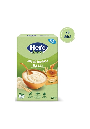 Hero Baby Sütlü İrmikli Ballı 200g X6