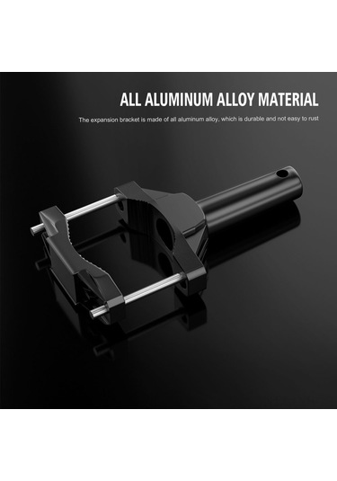 Ranyeek Motosiklet Fari Sabitleme Aparatı, Alüminyum Alyaşlı, 20-55mm Çap Uyumlu, Sönükleyici Ve Dayanıklı, Off-road Işık Genişletme Demiri Siyah