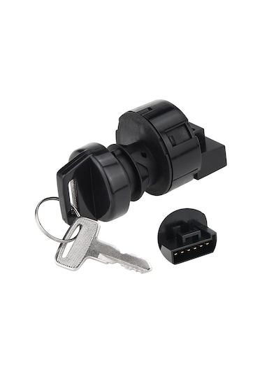 Konesam Sportsman, Rzr, Ranger İçin 6 Pinli 3 Pozisyonlu Abs Çelik Kontak Anahtarı Ve 2 Yedek Anahtar Seti
