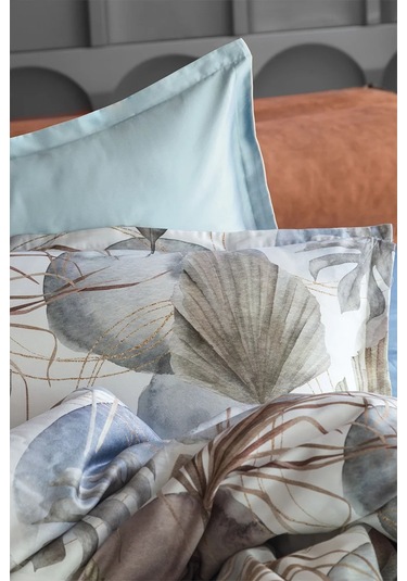 İssimo Home Ashi %60 Tencel Lyocell %40 Pamuk Dijital Saten Çift Kişilik Nevresim Takımı Çok Renkli