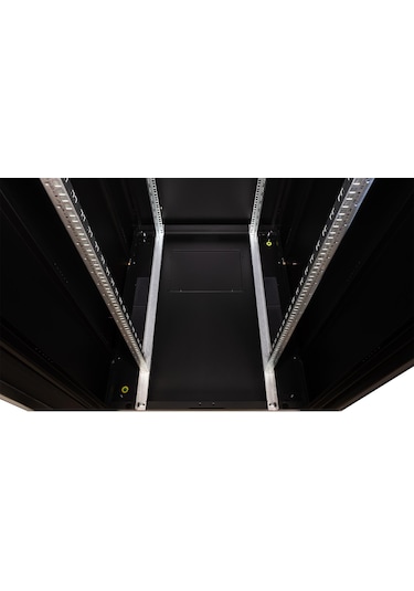 Lande Demonte 42u 800x1000 Hyperline Dikili Tip Rack Kabinet Siyah Ön Cam Kapak / Tekerlekli