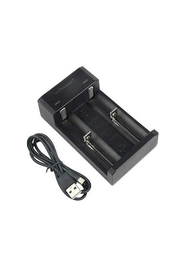 Pazly Sringsun 18650 Pil Akıllı Şarj Cihazı 5v 2a Usb 2 Yuva Bağımsız Şarj Taşınabilir Li-ion Pil Şarjör