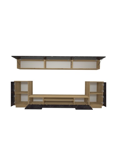 Decoraktiv Trendstyle 9 Mdf Tv Ünitesi Tv Sehpası Pera - Siyah Mermer