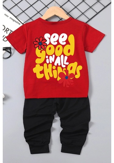 Çocuk Good Things Alt - Üst Eşofman Takımı Kırmızı