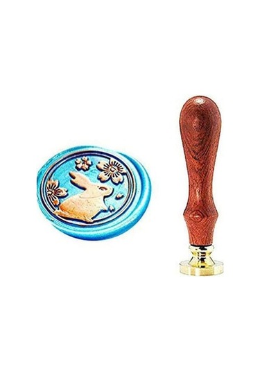 Mektup Damga Mühürü Tavşan Çiçek + 30 Mühür Mumu + Kaşık