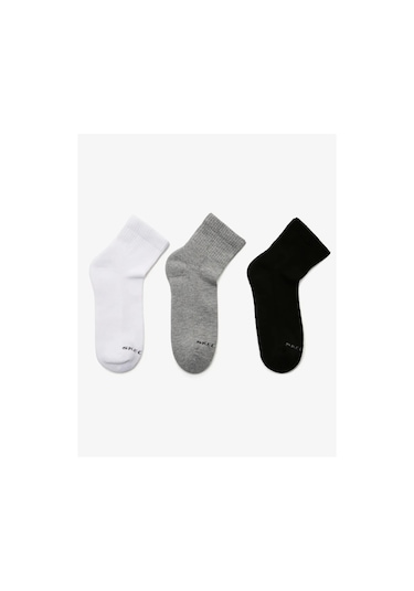 Skechers S192136-900 U Skx Padded Mid Cut Socks 3 Pack Unisex Çorap Renkli