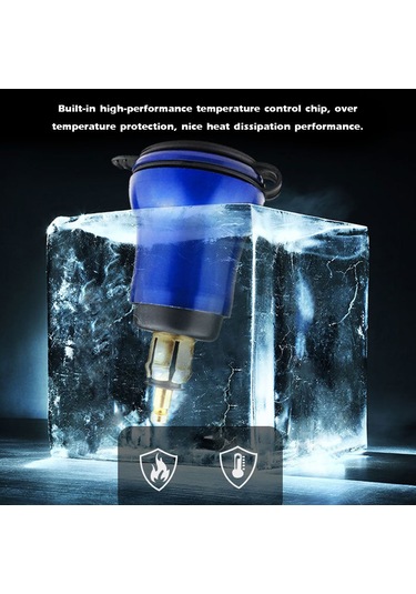 Youtek Bmw Araba/motosiklet Usb Şarj Cihazı, Qc3.0 Hızlı Şarj, Voltmetre, 12-24v, Kırmızı Alüminyum Kasa, Çift Usb Portu