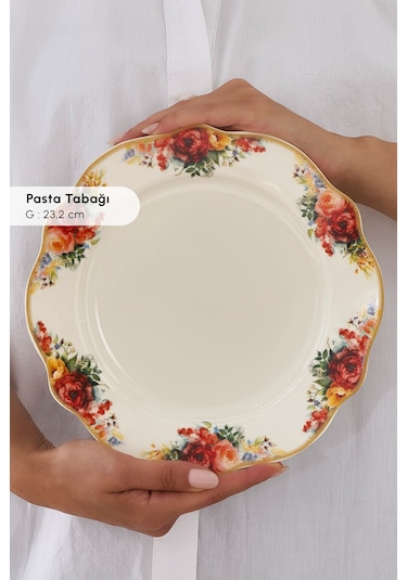 Karaca Forever Bone Amarose 26 Parça 6 Kişilik Kahvaltı Takımı Beyaz