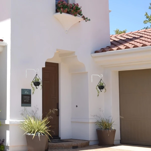 Gateesat 4 Adet Beyaz İskandinav Tarzı Metal Askılı Kuş Yemliği Ve Saksı Askısı