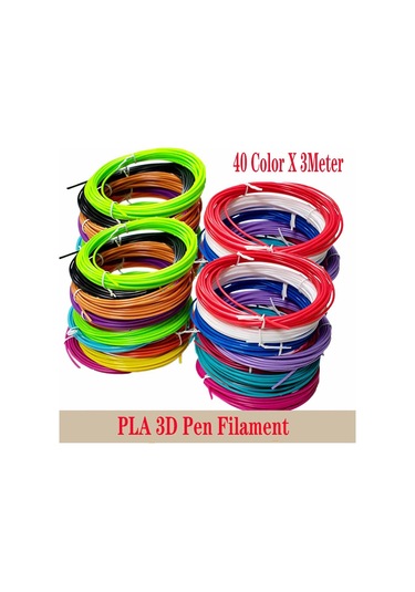 3 M/rulo 1.75mm 3d Baskı Kalem Filament Yedekler Kalem 10/20 Renk Yaratıcı Hobiler Pla Plastik Doodle 3m X 40 Colors Total 120m