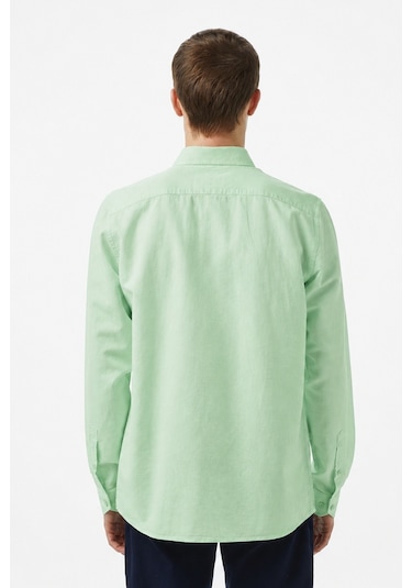 Lacoste Men's Regular Fit Button-down Collar Linen Shirt Green Erkek Düğmeli Yaka Keten Gömlek Yeşil Lacoste Men's Regular Fit Button-down Collar Linen Shirt Green Erkek Düğmeli Yaka Keten Gömlek Yeşil