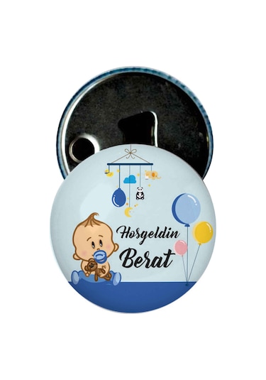 Famous Bebek Şekeri Magnet Bebek Mevlüt Hediyelik Isimli Kapak Açacak  (434856223)