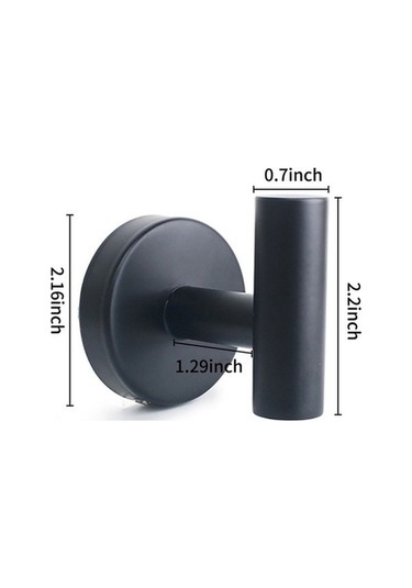 Tongxida Bosphorusboutique Siyah Mutfak Monte, Paslanmaz Kancalı Havlu Askısı, Duvara Çivisiz Montaj Siyah