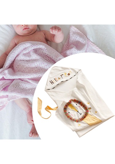 Suntek Kapşonlu Bebek Havlusu Karikatür Battaniyesi Stil-a