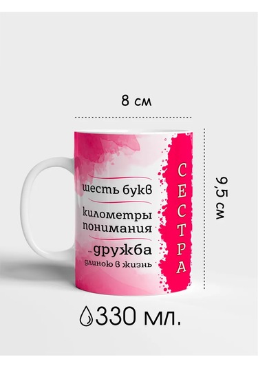 Raduga Print Kız Kardeşe Hediye Güzel Yazı İle Kupa 326814822 Beyaz