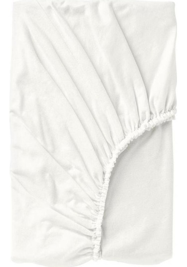 Bebesi Oyun Parkı Yatağı İçin Fitted Alezi 70x110+10 Cm Pamuk Beyaz