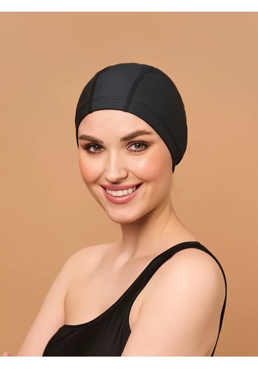 Büyük Emdirilmiş Yüzme Ve Havuz Şapkası 218269959 Siyah Melanj