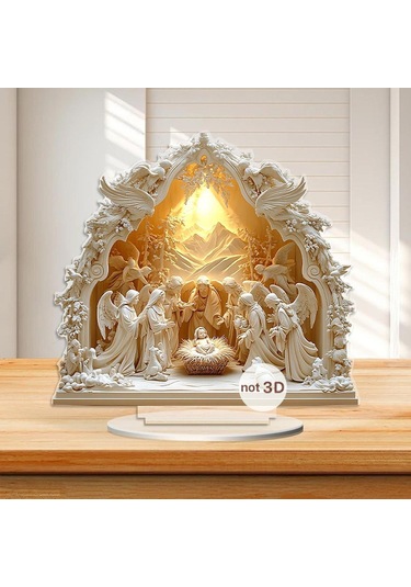 Homyl 2d Düz Akrilik Heykel Koleksiyon Tatil Yılbaşı Doğum Orta